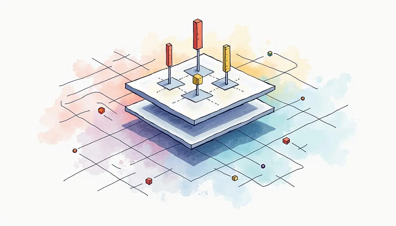 Draw an illustration of a layered framework diagram that visually represents the cps (cyber-physical systems) framework